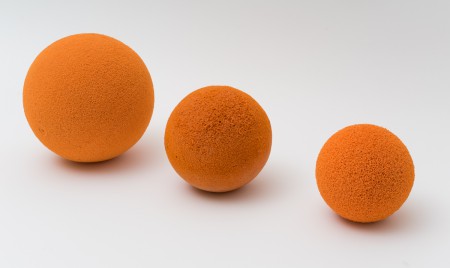 Sponge balls for cleaning cement pipes