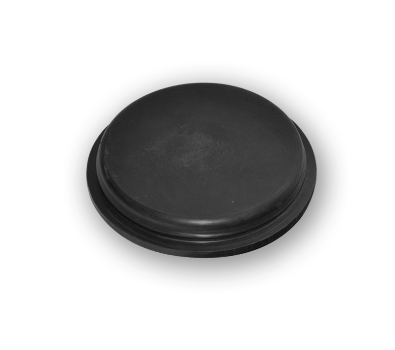 Rubber inspection caps in natural rubber