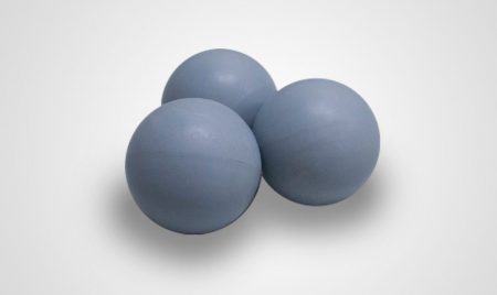 Magnetic metal detectable balls in Natural Rubber